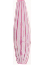 Load image into Gallery viewer, Murano Blown and Sculpted Pink and White Glass Bead, 45MM

