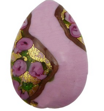 Load image into Gallery viewer, Murano Bead of Roses Exterior Gold Teardrop, 40MM
