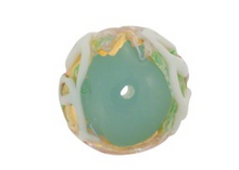 Load image into Gallery viewer, Murano Aqua Wedding Cake Glass Round, 16MM
