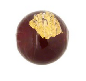 Murano Ruby Red with 24K Gold Foil Glass Bead, 12MM