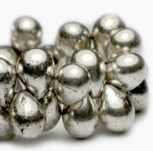 Load image into Gallery viewer, Czech Glass Drop Antique Silver, 5 MM x 7 MM
