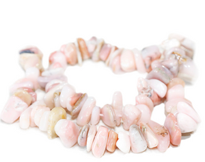 Natural Pink Opal Rounded Chips, 6 MM - 13 MM