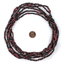 Load image into Gallery viewer, Egyptian Crimson &amp; Black Pharaonic Pottery Beads
