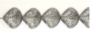 Clam Shell Beads, Various Colors, Czech 18MM