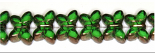 Load image into Gallery viewer, Czech Green Butterfly Table Cut Glass Beads
