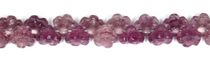 Glass Flower Side Drilled Beads, Various Colors Czech 6MM