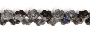 Glass Flower Side Drilled Beads, Various Colors Czech 6MM