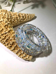 Swarovski Crystal Memory Wire Bridal Bracelet