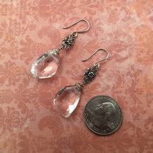 Load image into Gallery viewer, Crystal Quartz Nugget Earrings in Sterling Silver
