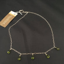 Load image into Gallery viewer, Peridot Teardrop Necklace in Sterling Silver
