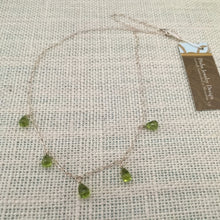 Load image into Gallery viewer, Peridot Teardrop Necklace in Sterling Silver
