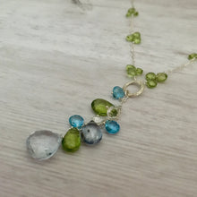 Load image into Gallery viewer, Ocean Drop Sundance Style Lariat Necklace in Sterling Silver
