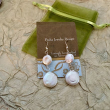 Load image into Gallery viewer, White Coin Pearl Bridal Earrings
