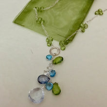 Load image into Gallery viewer, Ocean Drop Sundance Style Lariat Necklace in Sterling Silver

