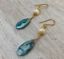 Load image into Gallery viewer, Blue Moonstone Earrings in 14K Gold Fill
