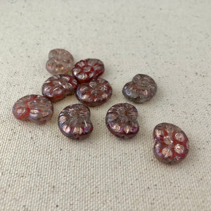 Czech Glass Rainbow Ammonite-Shape Beads, Czech 18MM