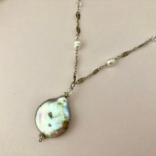 Load image into Gallery viewer, Bronze Coin Pearl Sundance-Style Necklace
