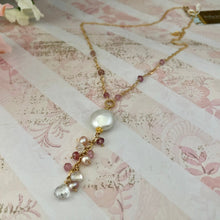 Load image into Gallery viewer, Freshwater Coin Pearl Drop Necklace in 14K Gold Fill
