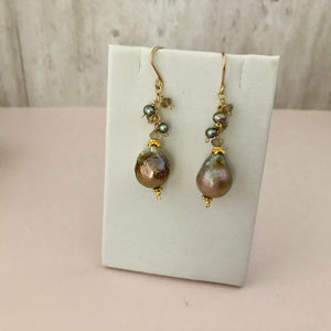 Baroque Freshwater Pearl Earrings in 14K Gold Fill