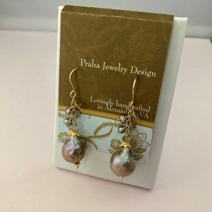 Baroque Freshwater Pearl Earrings in 14K Gold Fill