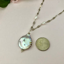 Load image into Gallery viewer, Bronze Coin Pearl Sundance-Style Necklace
