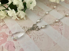 Load image into Gallery viewer, Crystal Quartz Bridal Necklace in Sterling Silver
