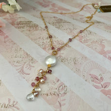 Load image into Gallery viewer, Freshwater Coin Pearl Drop Necklace in 14K Gold Fill
