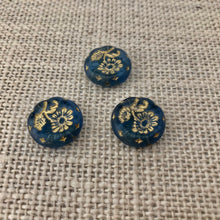 Load image into Gallery viewer, Denim Blue Daisy Coin-Shape Beads,15MM
