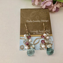 Load image into Gallery viewer, Floral Pastel Dangle Earrings in 14K Gold Fill
